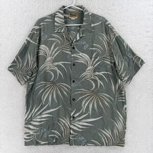 VTG Winnie Fashion Shirt Mens 3XL Green Hawaiian Rayon‎ Short Sleeve Made Hawaii